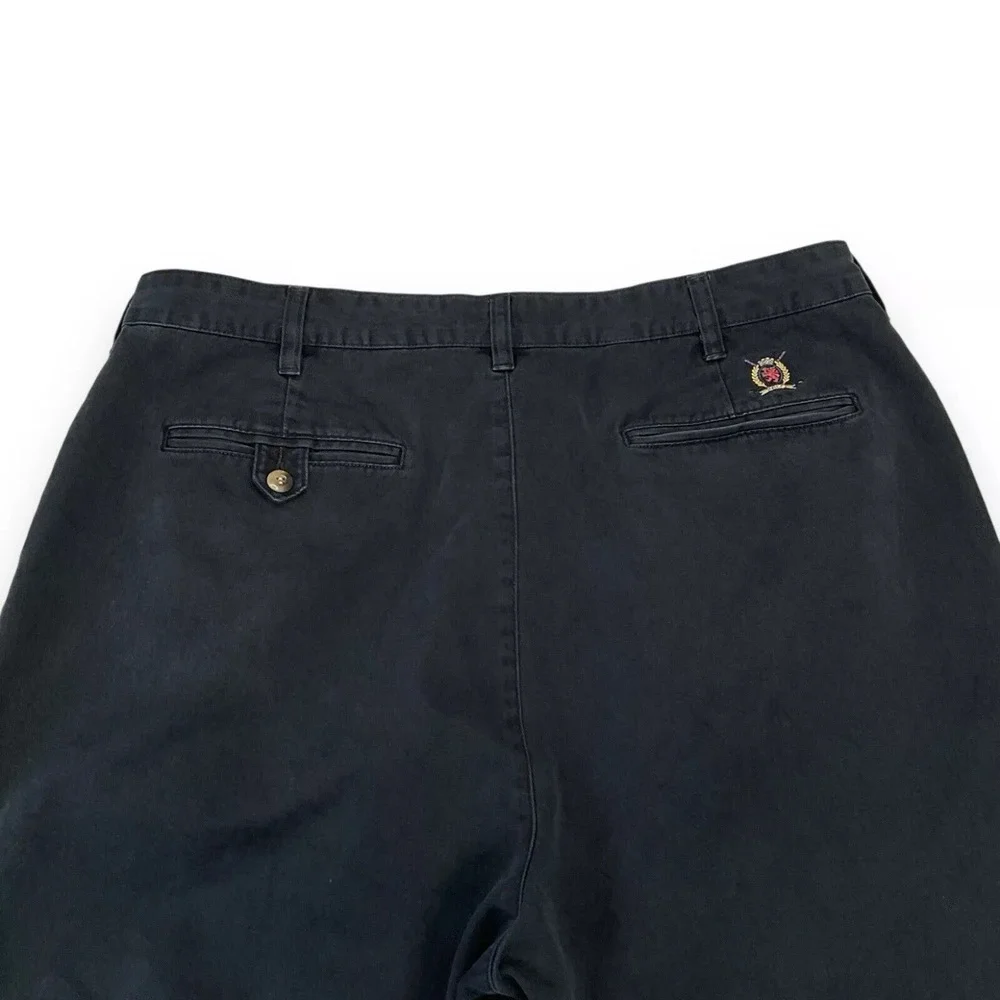 Tommy Hilfiger Golf Pants Men 30 (ACTUAL 35x27) Black Vintage Chino Twill Casual